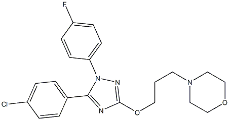 1-(4-Fluorophenyl)-5-(4-chlorophenyl)-3-(3-morpholinopropoxy)-1H-1,2,4-triazole Struktur