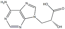 (R)-3-(6-Amino-9H-purin-9-yl)-2-hydroxypropanoic acid Struktur