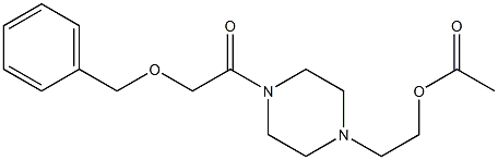 1-(2-Acetoxyethyl)-4-(benzyloxyacetyl)piperazine Struktur