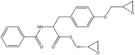 (S)-2-Benzoylamino-3-[4-(oxiran-2-ylmethoxy)phenyl]propionic acid oxiran-2-ylmethyl ester Struktur