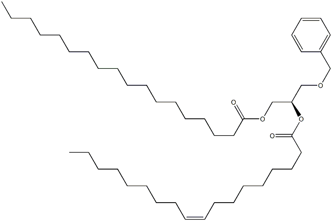 [R,(-)]-3-O-Benzyl-2-O-oleoyl-1-O-stearoyl-D-glycerol Struktur