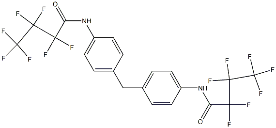 N,N'-[Methylenebis(1,4-phenylene)]bis(heptafluorobutyramide) Struktur