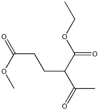 2-Acetylpentanedioic acid 1-ethyl 5-methyl ester Struktur