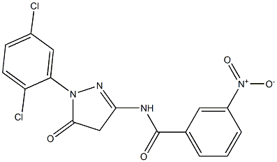 1-(2,5-Dichlorophenyl)-3-(3-nitrobenzoylamino)-5(4H)-pyrazolone Struktur