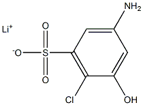 3-Amino-6-chloro-5-hydroxybenzenesulfonic acid lithium salt Struktur