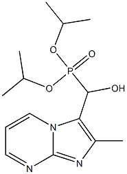 (2-Methylimidazo[1,2-a]pyrimidin-3-yl)hydroxymethylphosphonic acid diisopropyl ester Struktur