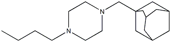 1-Butyl-4-(1-adamantylmethyl)piperazine Struktur