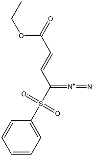 (2E)-4-Diazo-4-(phenylsulfonyl)-2-butenoic acid ethyl ester Struktur