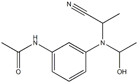 3'-[(1-Hydroxyethyl)(1-cyanoethyl)amino]acetanilide Struktur