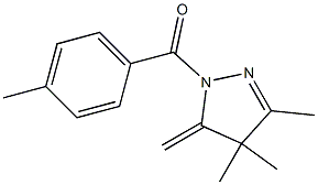 1-(4-Methylbenzoyl)-3,4,4-trimethyl-5-methylene-1H-pyrazole Struktur