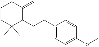 3,3-Dimethyl-1-methylene-2-[2-(4-methoxyphenyl)ethyl]cyclohexane Struktur