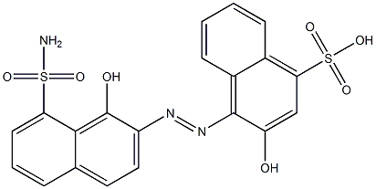 4-[[8-(Aminosulfonyl)-1-hydroxy-2-naphthalenyl]azo]-3-hydroxy-1-naphthalenesulfonic acid Struktur