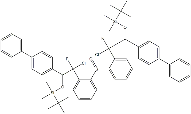 [1-Chloro-1-fluoro-2-(biphenyl-4-yl)-2-(tert-butyldimethylsiloxy)ethyl]phenyl sulfoxide Struktur