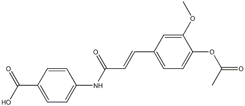 4-[[3-(3-Methoxy-4-acetoxyphenyl)-1-oxo-2-propenyl]amino]benzoic acid Struktur