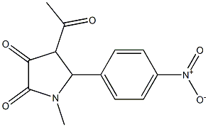 1-Methyl-4-acetyl-5-(4-nitrophenyl)pyrrolidine-2,3-dione Struktur