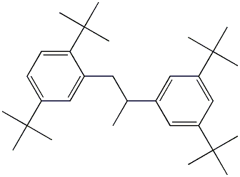 1-(2,5-Di-tert-butylphenyl)-2-(3,5-di-tert-butylphenyl)propane Struktur