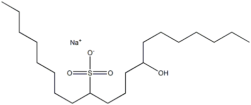 13-Hydroxyicosane-9-sulfonic acid sodium salt Struktur