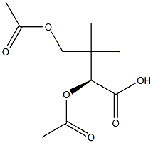 [S,(+)]-2,4-Bis(acetyloxy)-3,3-dimethylbutyric acid Struktur