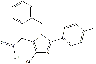 2-(4-Methylphenyl)-1-benzyl-4-chloro-1H-imidazole-5-acetic acid Struktur