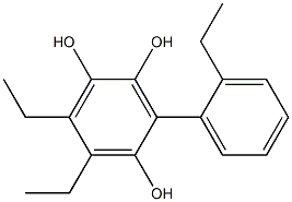 5,6-Diethyl-3-(2-ethylphenyl)benzene-1,2,4-triol Struktur