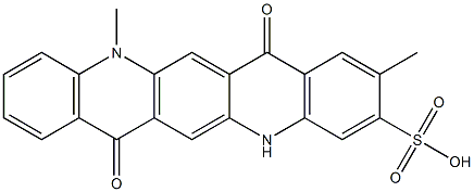 5,7,12,14-Tetrahydro-2,12-dimethyl-7,14-dioxoquino[2,3-b]acridine-3-sulfonic acid Struktur