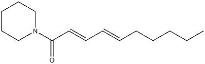 (2E,4E)-1-Piperidino-2,4-decadien-1-one Struktur