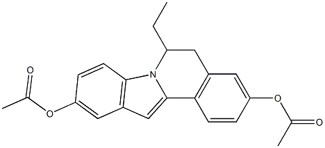 6-Ethyl-5,6-dihydroindolo[2,1-a]isoquinoline-3,10-diol diacetate Struktur