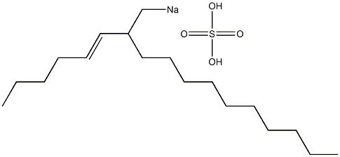 Sulfuric acid 2-(1-hexenyl)dodecyl=sodium ester salt Struktur