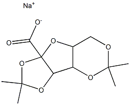 6,6,11,11-Tetramethyl-2,5,7,10,12-pentaoxatricyclo[7.3.0.03,8]dodecane-1-carboxylic acid sodium salt Struktur