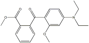 o-[4-(Diethylamino)-2-methoxybenzoyl]benzoic acid methyl ester Struktur