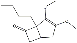 2,3-Dimethoxy-1-butylbicyclo[3.2.0]hept-2-en-7-one Struktur