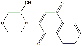 2-(3-Hydroxymorpholin-4-yl)-1,4-naphthoquinone Struktur