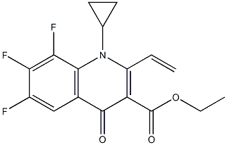 1-Cyclopropyl-6,7,8-trifluoro-1,4-dihydro-2-vinyl-4-oxoquinoline-3-carboxylic acid ethyl ester Struktur