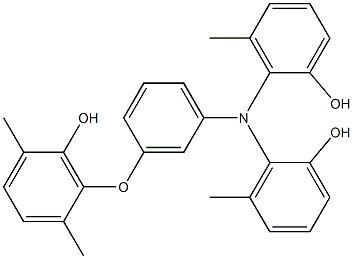 N,N-Bis(2-hydroxy-6-methylphenyl)-3-(6-hydroxy-2,5-dimethylphenoxy)benzenamine Struktur