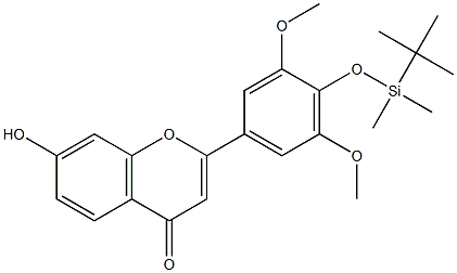 7-Hydroxy-4'-(tert-butyldimethylsiloxy)-3',5'-dimethoxyflavone Struktur