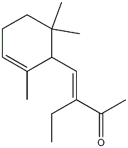 3-Ethyl-4-(2,6,6-trimethyl-2-cyclohexenyl)-3-buten-2-one Struktur