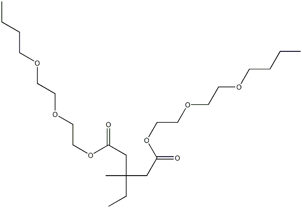 3-Ethyl-3-methylglutaric acid bis[2-(2-butoxyethoxy)ethyl] ester Struktur