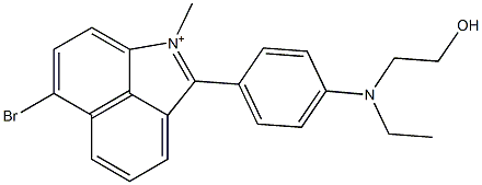 6-Bromo-2-[4-(N-ethyl-2-hydroxyethylamino)phenyl]-1-methylbenz[cd]indol-1-ium Struktur