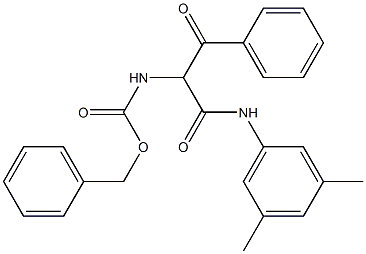 N-(3,5-Dimethylphenyl)-2-[[(benzyloxy)carbonyl]amino]-2-benzoylacetamide Struktur