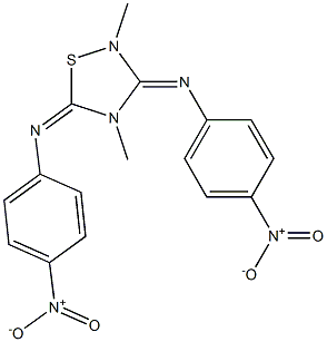 2,4-Dimethyl-3,5-bis[(4-nitrophenyl)imino]-1,2,4-thiadiazolidine Struktur