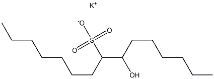 7-Hydroxypentadecane-8-sulfonic acid potassium salt Struktur