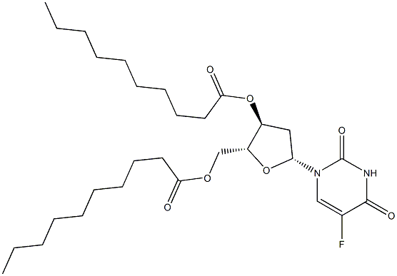 5-Fluoro-2'-deoxyuridine 3',5'-didecanoate Struktur