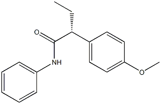 [R,(-)]-2-(p-Methoxyphenyl)-N-phenylbutyramide Struktur