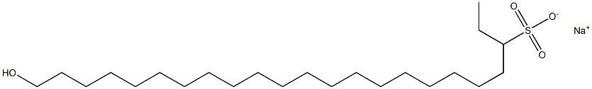 23-Hydroxytricosane-3-sulfonic acid sodium salt Struktur