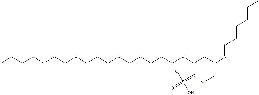 Sulfuric acid 2-(1-heptenyl)docosyl=sodium ester salt Struktur