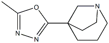 5-(5-Methyl-1,3,4-oxadiazol-2-yl)-1-azabicyclo[3.2.1]octane Struktur