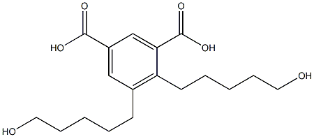 4,5-Bis(5-hydroxypentyl)isophthalic acid Struktur