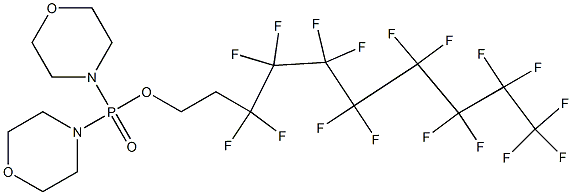 2-(Heptadecafluorooctyl)ethoxybismorpholinophosphine oxide Struktur