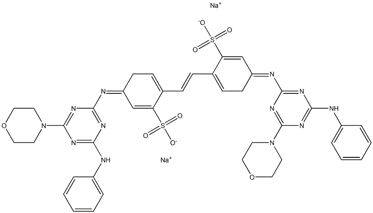 4,4'-Bis[(2-anilino-4-morpholino-1,3,5-triazin-6-yl)imino]stilbene-2,2'-disulfonic acid disodium salt Struktur