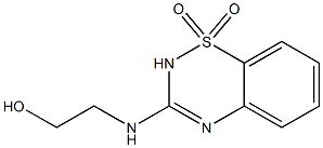 3-[(2-Hydroxyethyl)amino]-2H-1,2,4-benzothiadiazine 1,1-dioxide Struktur